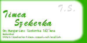 timea szekerka business card